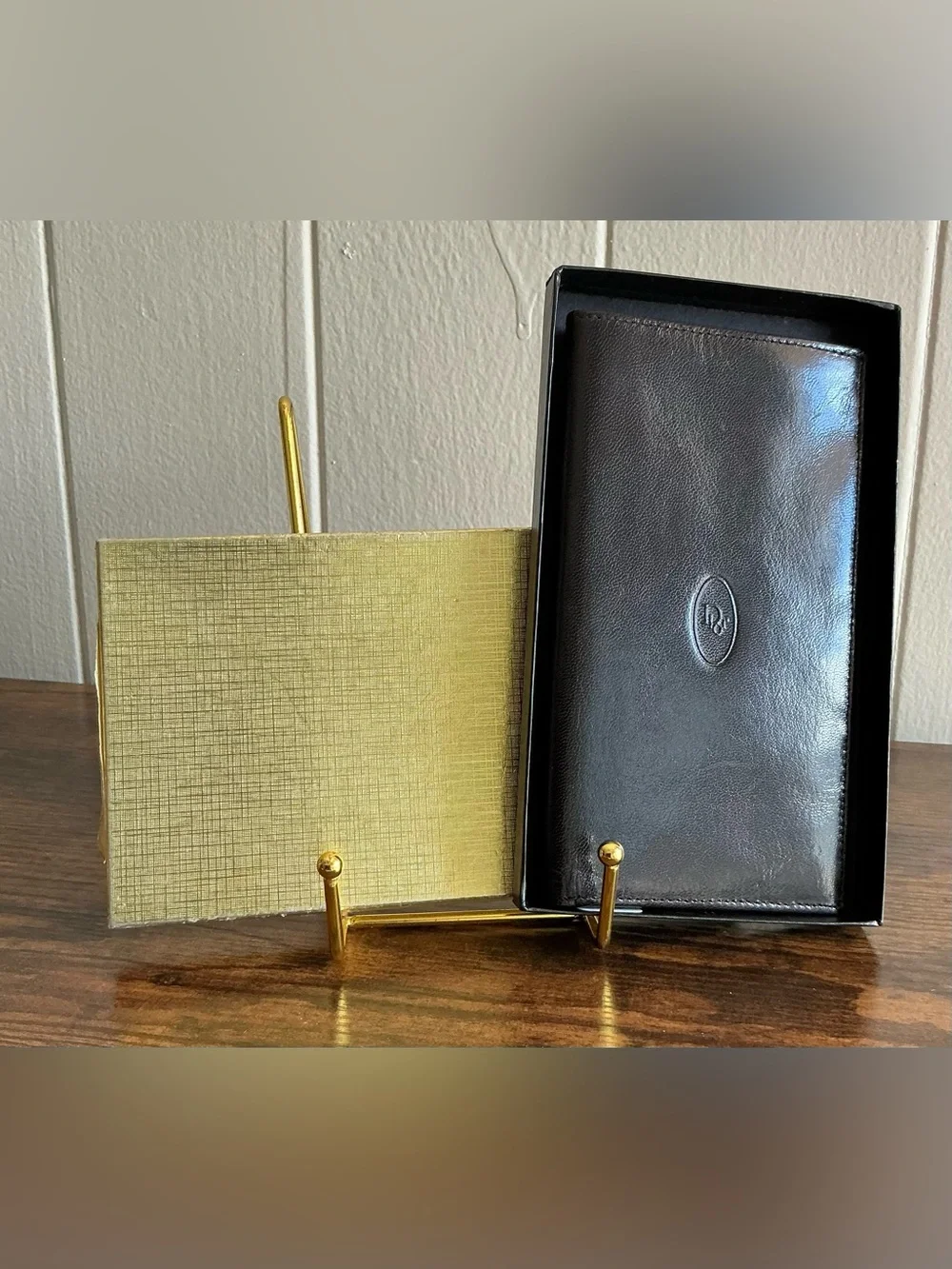 A HTF Rare Vintage Dark Brown Calfskin Leather Christian Dior Soft Travel Wallet